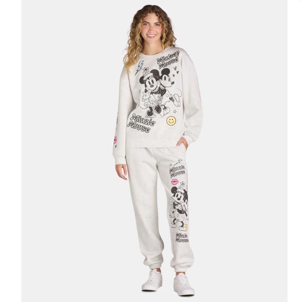 Disney Off-White Mickey Graphic Jogger Sweatpants